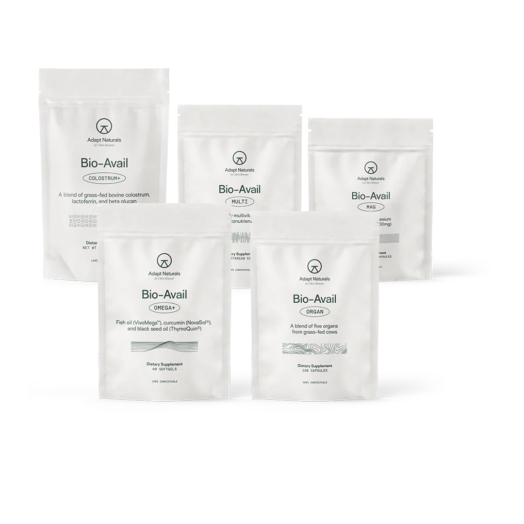 Colostrum+, Mag, Multi, Omega+, Organ Bundle