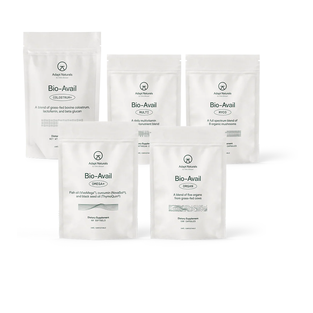 Colostrum+, Multi, Myco, Omega+, Organ Bundle